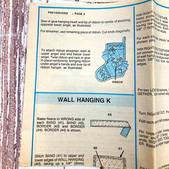 McCall’s #4398 A Country Angel Christmas Vintage Craft Patterns - Picture 8 of 15